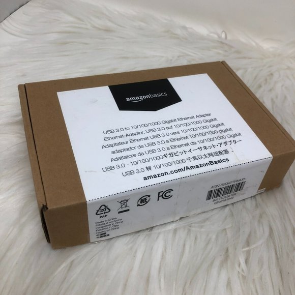 Amazon Basics USB 3.0 to 10/100/1000 Mbps Gigabit RJ45 Ethernet LAN adapter - Picture 2 of 6